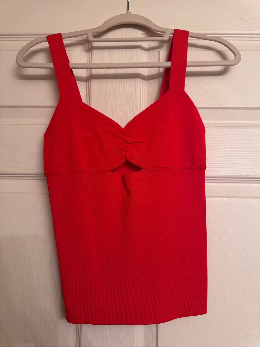 Sfera Red Twist-Front Tank Top